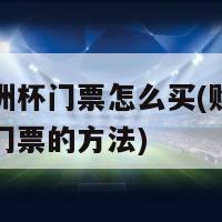 德国欧洲杯门票怎么买(购买德国欧洲杯门票的方法)