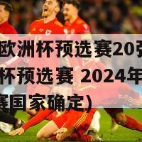 2024欧洲杯预选赛20强出炉(欧洲杯预选赛 2024年20个参赛国家确定)